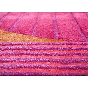 Alfombra Grande de Lana y Viscosa Hecha a Mano, Diseño Abstracto Rosa y Morado, para el Hogar o Pasillo, Forma Rectangular, Grosor de 10 mm - Modelo Tnq-3261 - Product Image 3