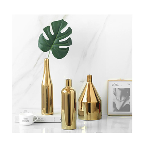 Vase à fleurs au sol en métal élégant et moderne Pots à fleurs et vases en métal aux prix de gros pour la décoration de mariage d'hôtel à la maison - Product Image 3