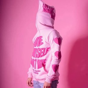 เสื้อฮู้ดผ้าฝ้าย100% ของผู้ชายเสื้อสเวตเตอร์ผ้าฟลีซ500 + GSM รุ่นหน้าจอพิมพ์ลายนูนออกแบบได้ตามต้องการสำหรับฤดูหนาว - Product Image 3