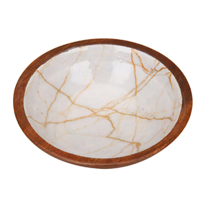 Serve in Style with Handmade Enamel <b>Dinnerware</b> and Mango Wood Salad Bowl Perfect for Modern Homes and Wedding Parties - Product Image 4