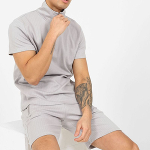 Fabricant personnalisé 2026 OEM impression personnalisée motif solide vêtements d'été chemises shorts ensemble deux pièces pour hommes chemise et short pour hommes - Product Image 2