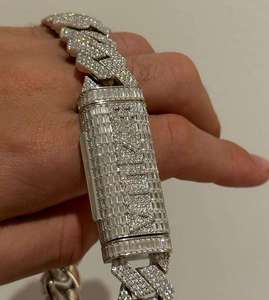 Cadena Cubana de Diamantes de la Mejor Calidad con Engaste de Piedras de Alta Densidad para Uso en Marcas Internacionales de Joyería, Disponible para Venta al Por Mayor - Product Image 4