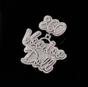 Fascinante elegante calidad Premium Moissanite colgante encanto 925 Plata redondo brillante corte VVS2 joyería regalo para mujeres - Product Image 5