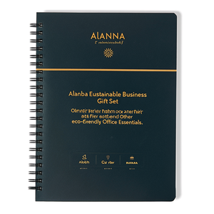 Set Regalo Aziendale Sostenibile Alanna: Taccuino in Fibra di Caffè e Altri Essenziali Ecologici per l'Ufficio - Product Image 2