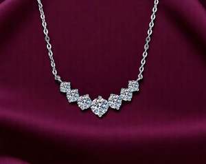 Certifié 925 Sterling Silver 18K Or Blanc Moissanite Collier pour Femmes 17CT Ovale Pendentif Fine Jewelry Cadeau - Product Image 1