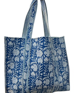 Sac de courses réutilisable écologique en coton 100% matelassé de qualité supérieure ATITHI ART avec fermeture éclair, poignée d'épaule, tissu rembourré - Product Image 6