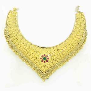 Juego de Joyería de Diseño Tradicional Chapado en Oro de 14K, 18K y 24K al por Mayor, Collares con Piedras, Joyería de Latón Rellena de Oro, Oro Joyería - Product Image 4