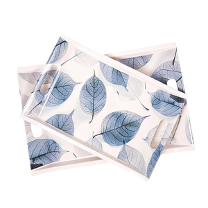 Bandeja de vajilla para servir comida, pegatina de madera, bandeja de mesa impresa, plato de Color personalizado al por mayor, bandeja Rectangular de madera - Product Image 1