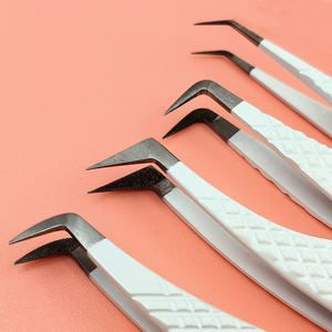 Pinzas para pestañas, pinzas de etiqueta privada, aplicador de pestañas con tijeras rosas para bebés, pinzas rosas para pestañas - Product Image 3