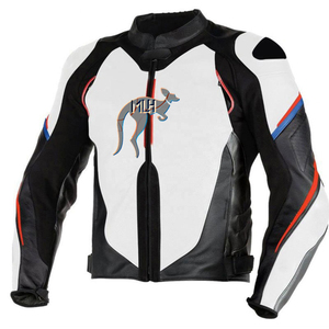 Blousons de course en cuir pour motos, qualité supérieure, cuir de kangourou et de vache, toutes tailles, fabriqués au Pakistan, vêtements de moto perforés - Product Image 4