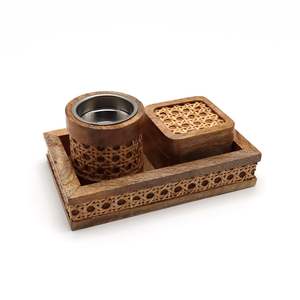 Factory Sale Decorative Acacia Wood Serving Tray <b>Ramadan</b> Eid Gift with Mother Pearl Inlay <b>Chocolate</b> Dessert Tray - Product Image 4