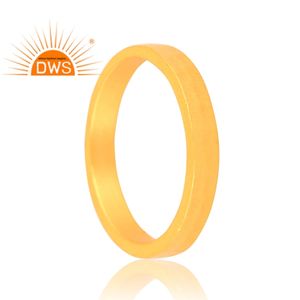 Latest Trending Sterling <b>Silver</b> 18K Gold <b>Plated</b> Stackable Band Ring Demi Fine Jewelry Manufacturer - Product Image 4