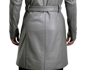 Abrigo de Cuero Genuino de Alta Gama, Hecho a Mano, Negro, para Hombre, Ropa de Invierno, Estilo Urbano y de Fiesta - Product Image 4