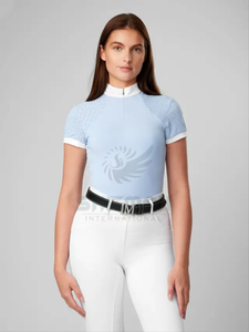 Chemise d'équitation pour femmes coupe ajustée professionnelle séchage rapide haut équestre léger pour l'équitation anglaise et le saut d'obstacles - Product Image 3