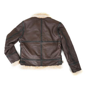 Veste en cuir et fourrure pour homme, design personnalisé, prix d'usine, vente en gros, respirante, confortable, légère, devant - Product Image 6