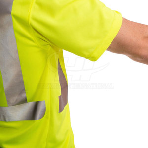 Camisetas de Trabajo de Alta Visibilidad de Poliéster para Hombre con Cinta Reflectante, Certificación CE, Ropa de Seguridad para Trabajos en Carretera y Labor al Aire Libre - Product Image 6