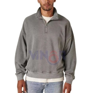 Meilleure qualité bas prix séchage rapide Street Style hommes demi-zip sweats/concevoir votre propre couleur personnalisée hommes demi-fermeture éclair sweat - Product Image 2