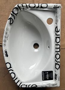 อ่างล้างมือเซรามิก18X12พร้อมแท่นสำหรับห้องน้ำจากอินเดีย - Product Image 3