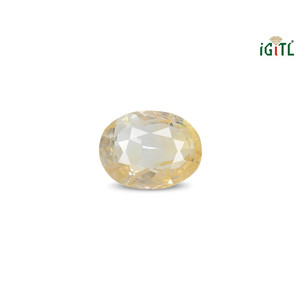 Saphir Jaune Naturel (Pukhraj) 3,21 Carats, Taille Émeraude Facettée, Pierre Libre, Matériau de Gemme Rouge - Product Image 1