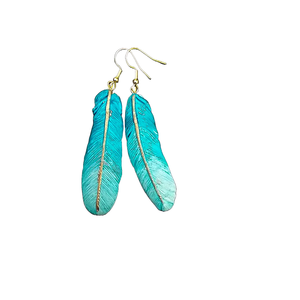 2020 Kansas Black African Jewelry Pendientes llamativos Latón EE. UU. Joyería hecha de hoja Rectángulo Pendientes de latón hechos a mano Diseño - Product Image 5