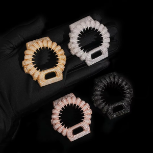 อะไหล่เปลี่ยนนาฬิกา Luxira Jewels ขนาด 40 มม. ประดับโมอิสซาไนต์สีขาว สำหรับนาฬิกาผู้ชายรุ่น Submarine Day ทำด้วยมือจากสแตนเลสสตีล พร้อมอุปกรณ์นิรภัย - Product Image 3