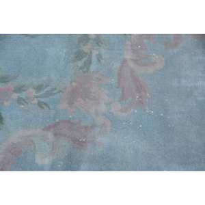 Alfombra Turca Clásica Azul y Rosa Vintage de 3.8 x 3.8 pies, Ecológica, de Pelo Medio, Diseño Patchwork, Base de Látex, Decoración para Comedor - Product Image 5