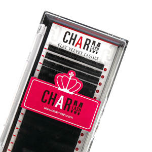 CharmLash súper suave oscuro mate pestañas planas mate punta dividida C CC D DD extensiones de pestañas de Cachemira planas vendedores de pestañas de visón al por mayor - Product Image 5