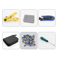 Kit de crimpadora de cable coaxial ajustable personalizable OEM RG6 RG59 RG11 conectores de compresión accesorios de conectores industriales