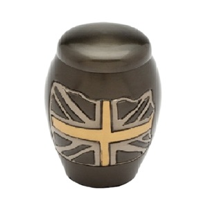 High Quality Brass Cremation <b>Keepsake</b> Urns With Engraving Gold And Black Color Finished For Human <b>Ashes</b> Funeral Supply - Product Image 4