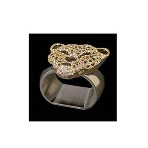 Banquet de mariage Dîner Métal Argent Embossé Feuille de Palmier Forme Designer Rond de Serviette pour Décoration de Table de Mariage - Product Image 4