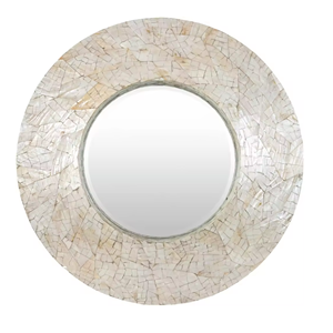 Décoration murale en forme de fleur ronde à la mode beau miroir de vadrouille en osier beau décor à la maison du Vietnam - Product Image 1