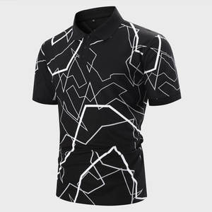 Camiseta de Manga Corta para Hombre, Diseño Personalizado OEM, Alta Calidad, 100% Algodón Canvas, Antiarrugas, Transpirable, Diseño Moderno con Estampado para Golf - Product Image 1