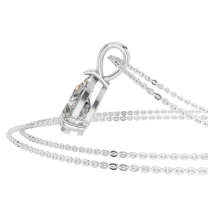 Collier pendentif chaîne à maillons en or 14 carats avec moissanite taille poire 1,6 carat, bijoux fins classiques, cadeaux de fiançailles pour femme - Product Image 2