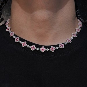 Novedades, Collar de Lujo para Hombre, Estilo Rapero, Plata de Ley 925, con Diamantes de Imitación Moissanite, Estilo Hip Hop, Miami - Product Image 1