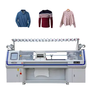 Быстрое жаккардовое плоское вязание, 3 системы, вязальная машина для свитеров aoxiang