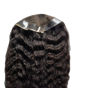 Cheveux Remy pour femmes, dentelle suisse, style vague profonde et vague naturelle, technique monofilament, Taz Hair Bd, dentelle indienne, base PU - Product Image 1