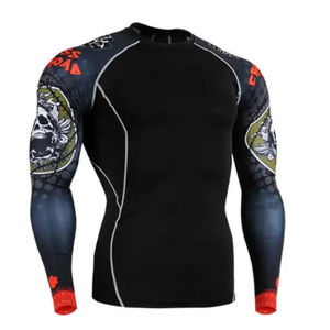 การออกแบบ OEM การบีบอัดยามผื่น mma, oem mma rashguard, ที่กําหนดเอง sublimated พิมพ์ยามผื่นบุรุษ 2024 ทําการออกแบบของคุณเอง - Product Image 2