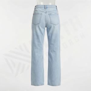 <b>Women's</b> Washed Denim <b>Jeans</b> <b>Woman</b> Casual Evening Look Straight Customized Color Ankle Length Luxury Pants Breathable Streetwear - Product Image 6