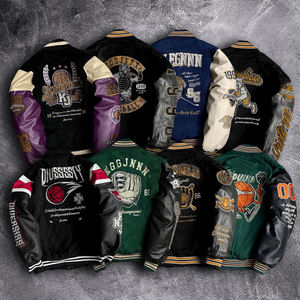 Vente en gros Veste Letterman en laine respirante de haute qualité pour homme Streetwear vintage personnalisé Vestes universitaires vierges d'hiver - Product Image 1