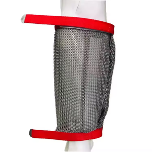 Protector de Brazo de Malla de Acero Inoxidable - Manga de Malla Resistente a Cortes de Nivel 5 con Correa Textil Ajustable - Product Image 1