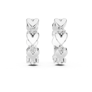 Elegantes Pendientes Redondos con Diamantes Cultivados en Laboratorio |   Oro Amarillo de 14K |   Ropa de Fiesta para Mujer, Regalo de Aniversario Nupcial Certificado de Lujo - Product Image 2