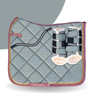 Ensemble de tapis de selle de cheval de couleur claire personnalisable outil de soin équin confortable avec doublure en tissu fournitures d'équitation équestre - Product Image 2