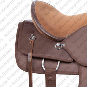Selle de cheval entièrement personnalisée fabriquée en usine de cuir Vente en gros Réglable Selle de cheval en cuir Western English - Product Image 6