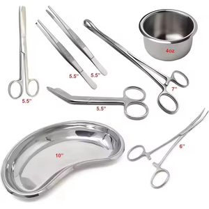 REGENSIS SURGICAL Surgical Dressing Instruments Set Manual Steel Tools First Aid Wound Care 8 Pieces Professionals Clinics - Product Image 2