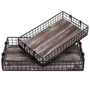 Lujoso juego de bandeja de espejo de hoteles de tendencia 2024, borde de hierro hecho a mano Premium, diseño OEM, costo al por mayor - Product Image 5