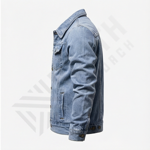 Veste en jean sur mesure, nouveau design, veste en jean de qualité supérieure pour homme, printemps automne, mode décontractée, streetwear, haut - Product Image 3