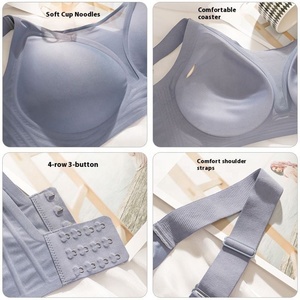บราไร้โครงแบบไร้ตะเข็บสำหรับสาวพลัสไซส์ ดีไซน์หลังรูปตัวยู พร้อมฟองน้ำเสริมทรง ชุดชั้นในสไตล์ลำลองสำหรับฤดูร้อน - Product Image 6