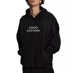 เสื้อโค้ทผู้ชายแบบย้อนยุค400GSM มีฮู้ดน้ำหนักมากชุดแนวสตรีทออกแบบโลโก้ได้สองชั้น - Product Image 2