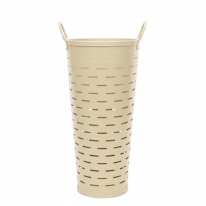 Ensemble de 2 pots à fleurs décoratifs en cuivre antique de style fermier, seau à olives en métal, pour le jardin - Product Image 5