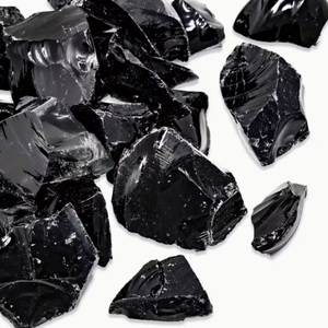 Pierres <span class=keywords><strong>de</strong></span> <span class=keywords><strong>cristal</strong></span> d'obsidienne noire brute naturelle pour la guérison, le Feng Shui, le Reiki et la méditation - Pierres brutes en gros - Product Image 3